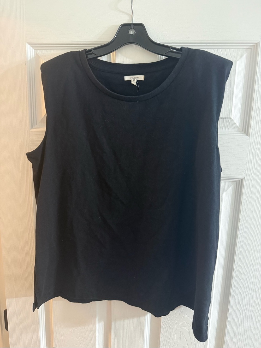Maurices Black Muscle Tee with Padded Shoulders
